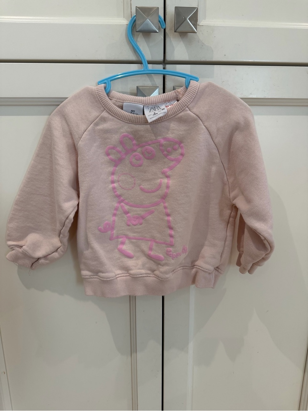Zara 2t Light Pink Peppa Pig Graphic Sweatshirt